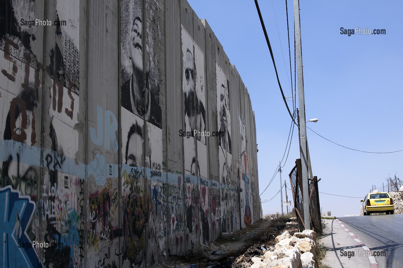 MUR DE SECURITE SEPARANT ISRAEL ET LES TERRITOIRES PALESTINIENS DE CISJORDANIE, BETHLEEM, CISJORDANIE, AUTORITE PALESTINIENNE 