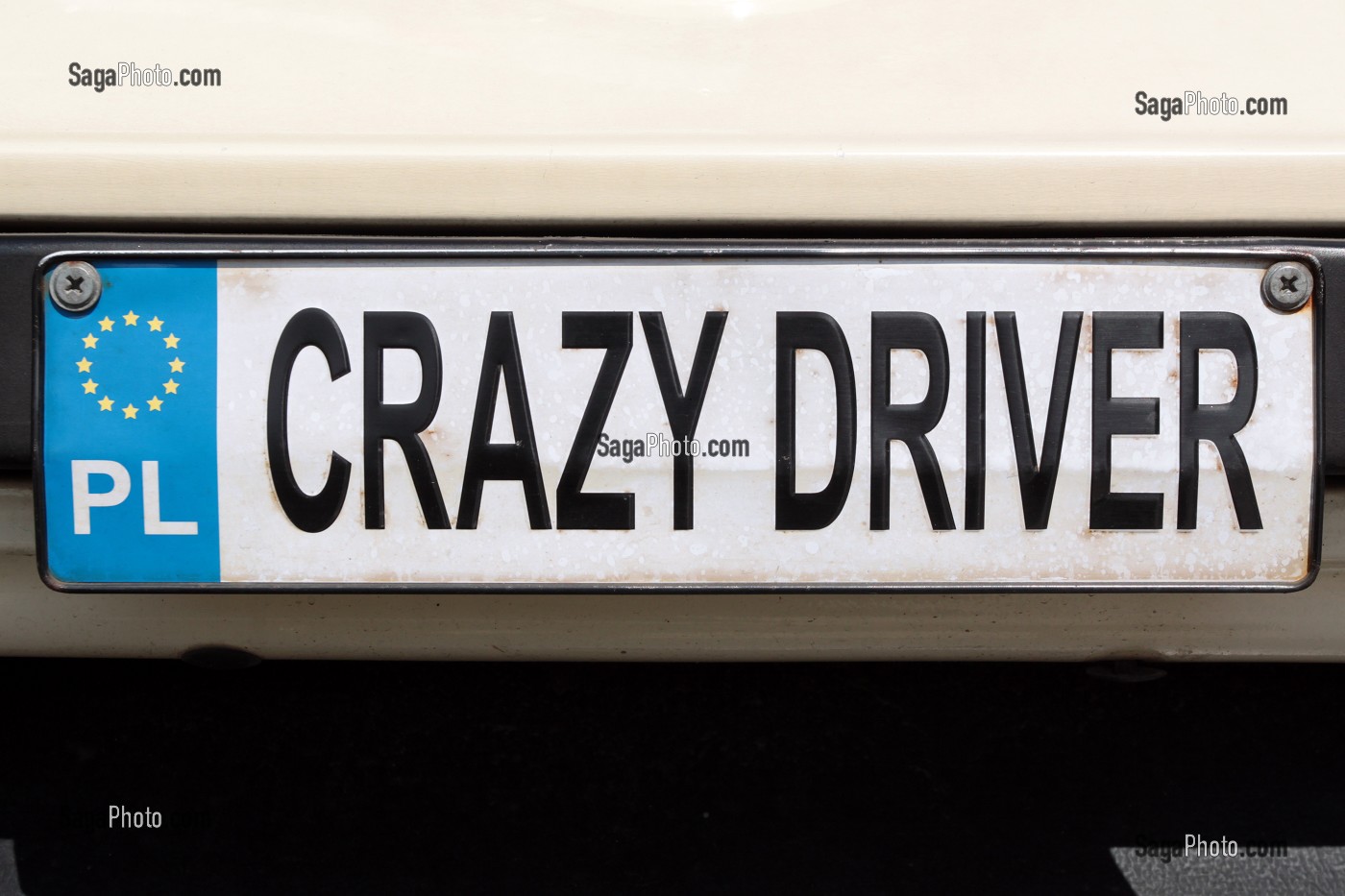 PLAQUE MINERALOGIQUE INSOLITE ET HUMORISTIQUE PREVENANT DE LA FOLIE DU CONDUCTEUR, CRACOVIE, POLOGNE 