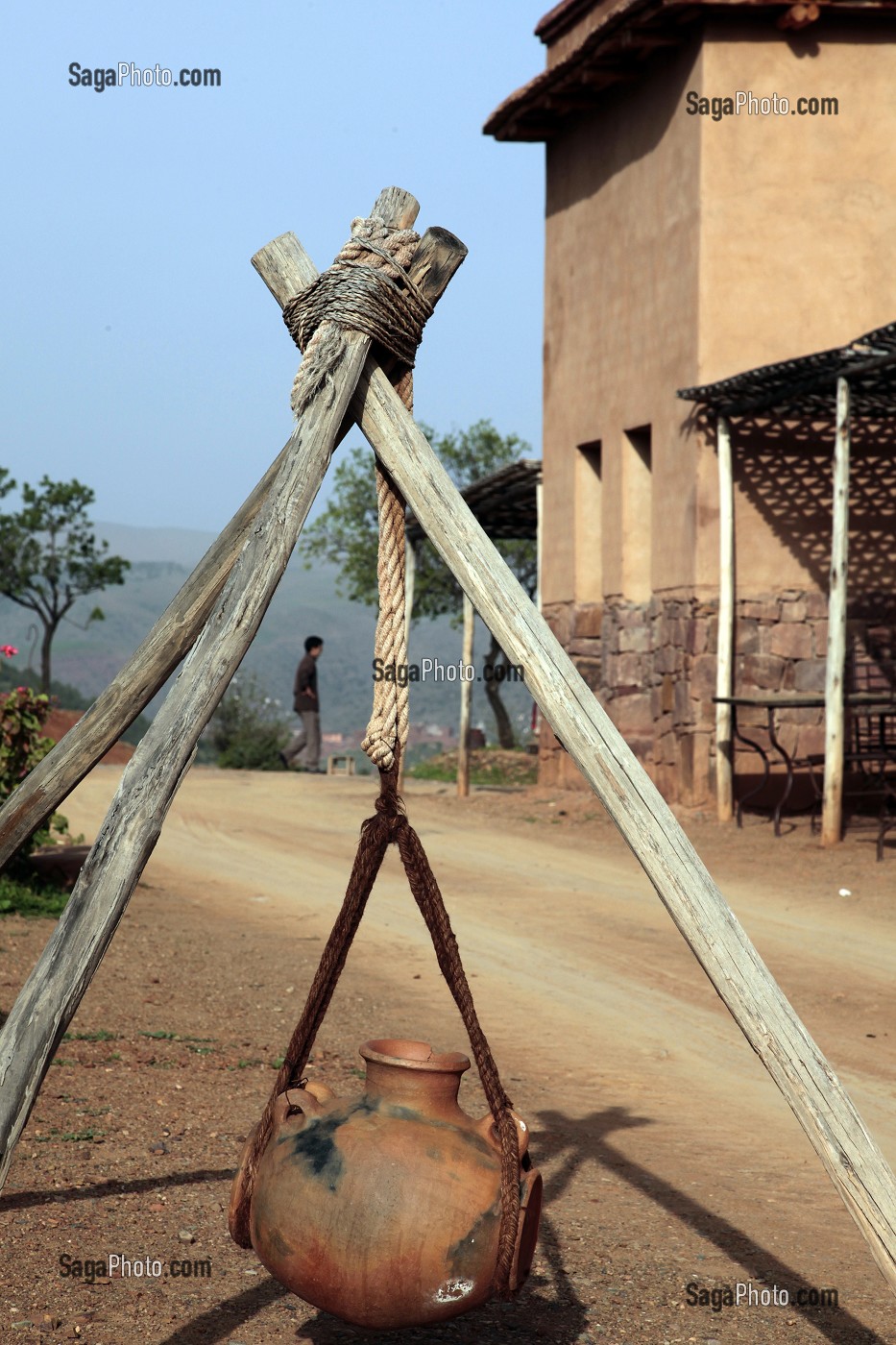 SYSTEME DE RECUPERATION D'EAU, DOMAINE DE TERRES D’AMANAR, TAHANAOUTE, AL HAOUZ, MAROC 