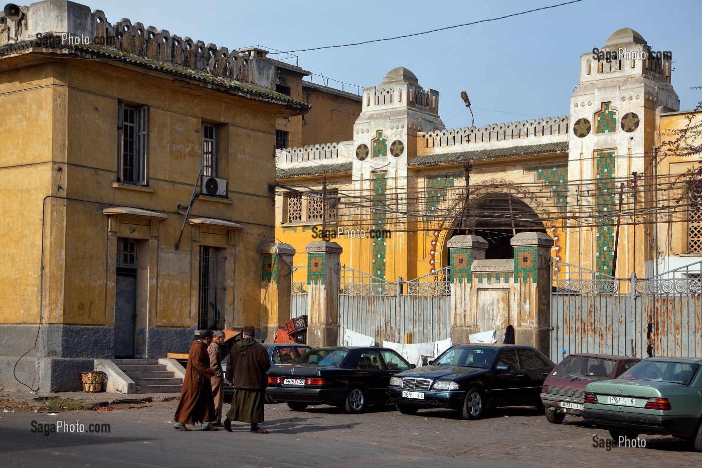 SITE DESAFFECTE DES ABATTOIRS DE CASABLANCA, FRICHE URBAINE EN BETON ARME, HERITAGE DU MARECHAL LYAUTEY, MAROC 