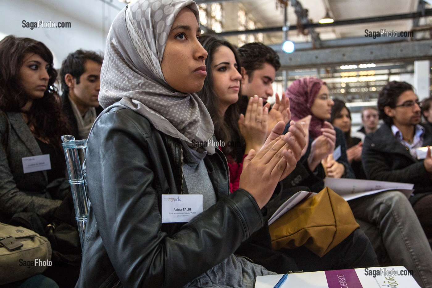ETUDIANTS PARTICIPANT A LA TROISIEME EDITION DU CONCOURS ERGAPOLIS QUI CONSISTE A REAMENAGER LES ANCIENS ABATTOIRS DANS UN SOUCI DE DEVELOPPEMENT DURABLE, CASABLANCA, MAROC, AFRIQUE