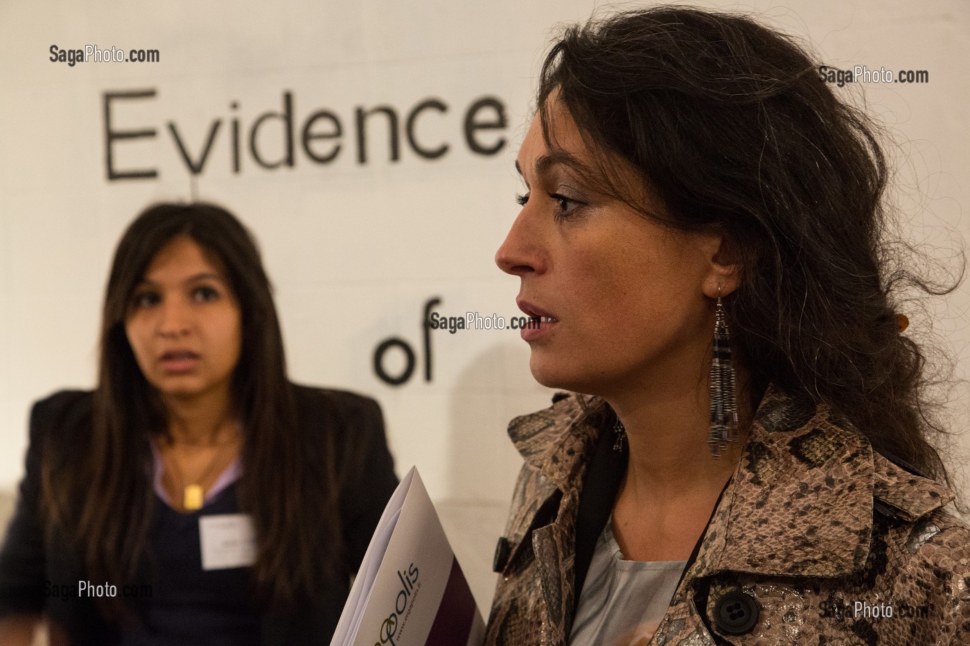 ESTELLE FORGET, FONDATRICE D'ERGAPOLIS, LORS DE LA CEREMONIE D'OUVERTURE DE LA TROISIEME EDITION DU CONCOURS QUI CONSISTE A REAMENAGER LES ANCIENS ABATTOIRS DANS UN SOUCI DE DEVELOPPEMENT DURABLE, CASABLANCA, MAROC, AFRIQUE 