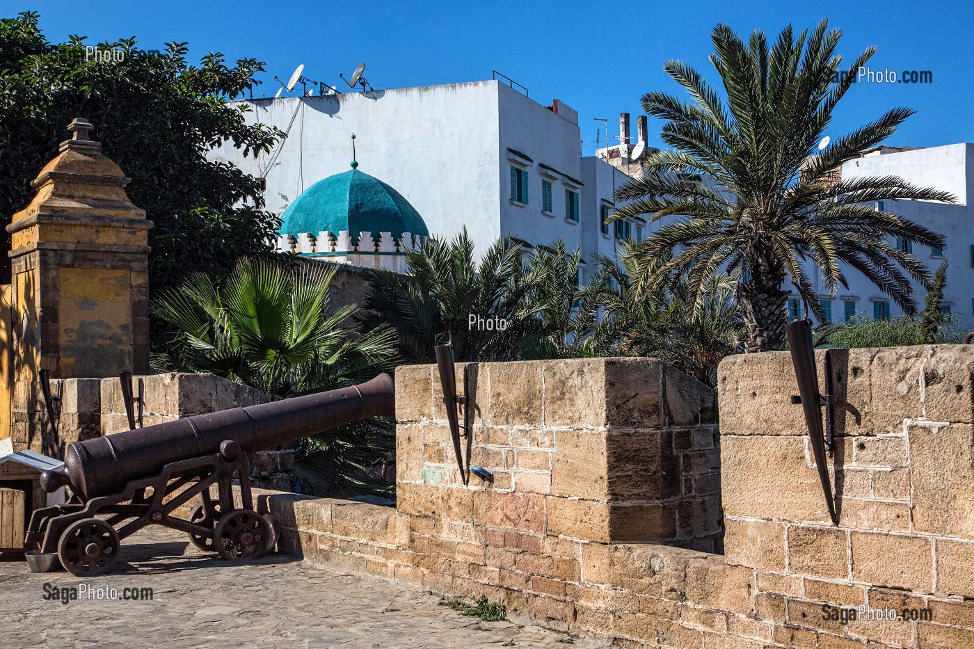 RESTAURANT ET BAR MAURE LA SQALA SITUE DANS LES JARDINS DES ANCIENS REMPARTS DU PORT, DERRIERE L'ANCIENNE MEDINA DE CASABLANCA, MAROC, AFRIQUE 