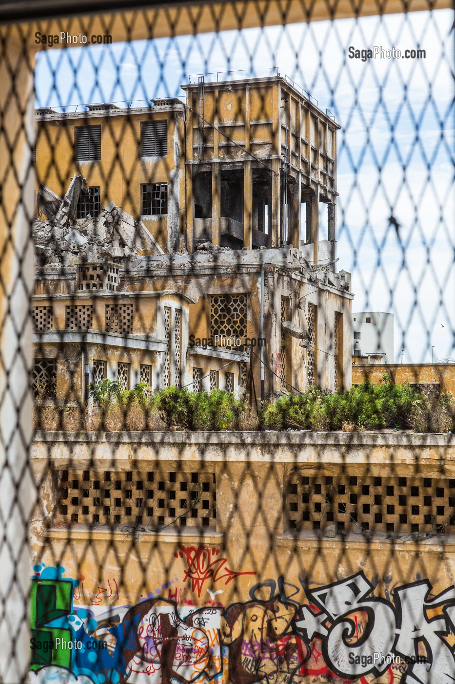 LES FRIGOS SUR LE SITE DES ANCIENS ABATTOIRS DE CASABLANCA, ARCHITECTURE EN BETON ARME, HERITAGE DU MARECHAL LYAUTEY, MAROC 