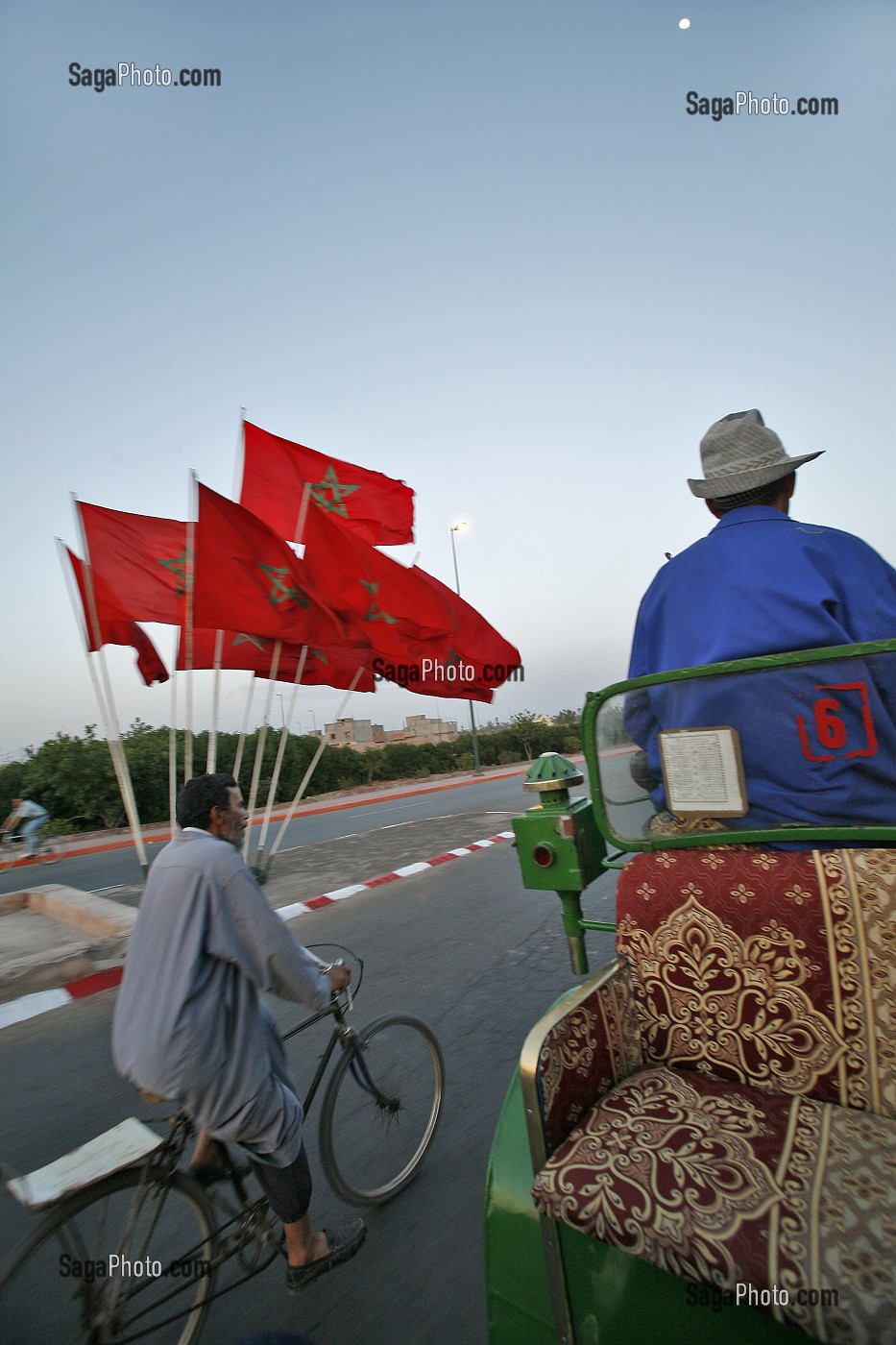 PROMENADE EN CALECHE, MARRAKECH, MAROC, MAGHREB, AFRIQUE 