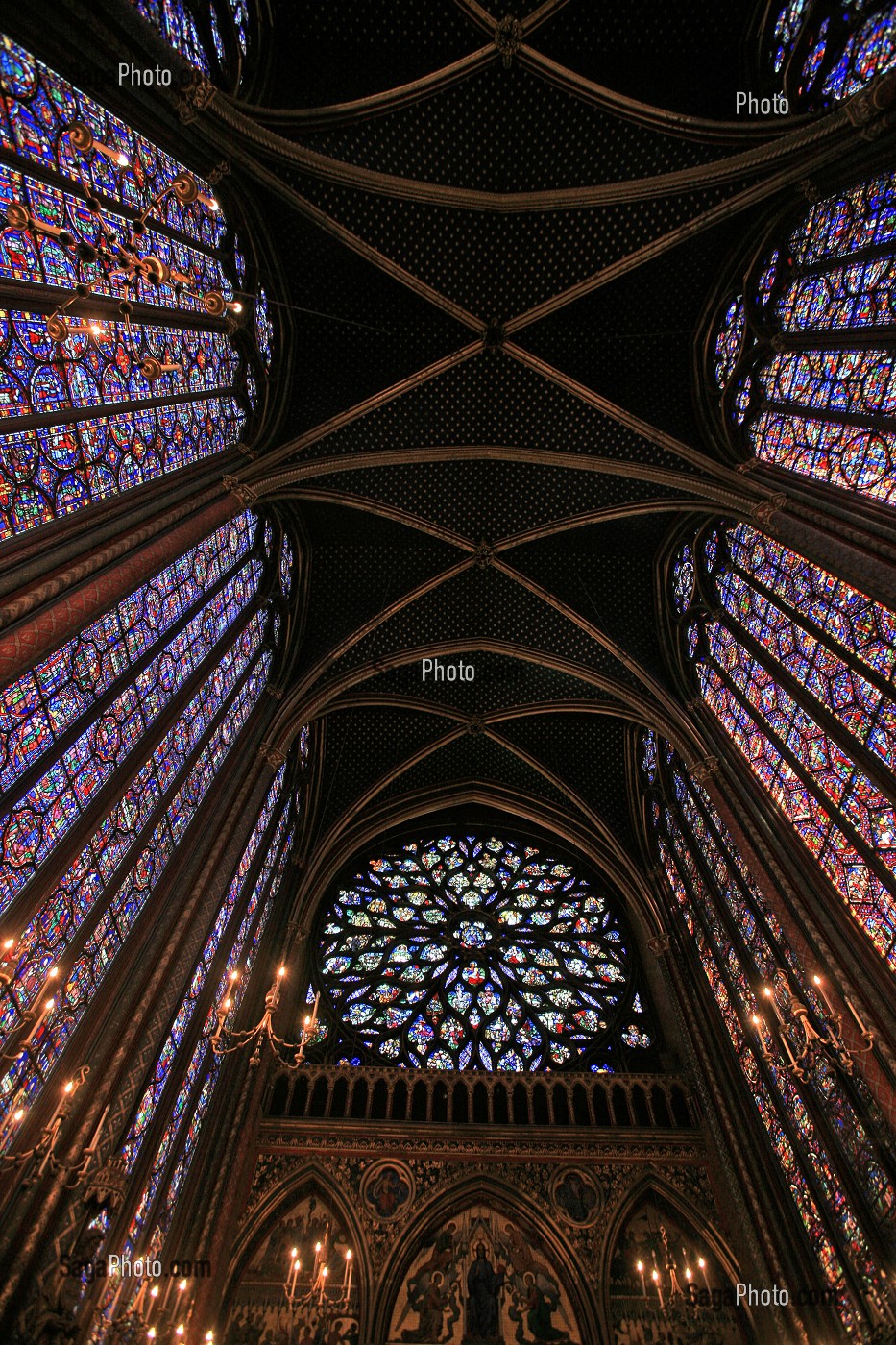SAINTE-CHAPELLE SUR L'ILE DE LA CITE, CHAPELLE HAUTE, PARIS (75) 