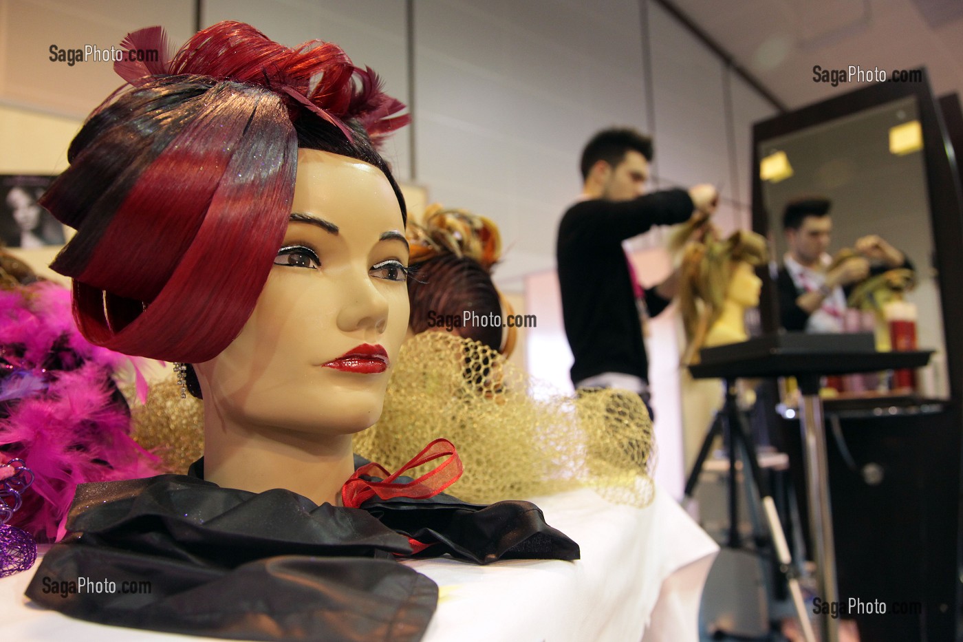 ETUDIANT EN COIFFURE, 42 EME OLYMPIADES DES METIERS EN BRETAGNE, RENNES, FRANCE 