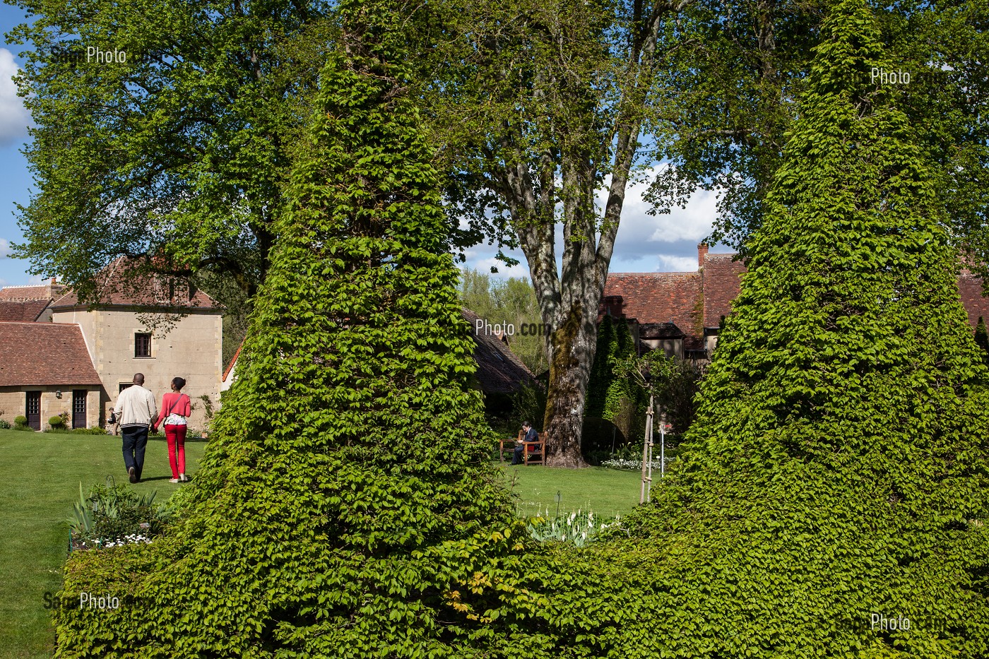 PARC FLORAL, VILLAGE D'APREMONT-SUR-ALLIER, PLUS BEAU VILLAGE DE FRANCE, CHER (18), FRANCE 