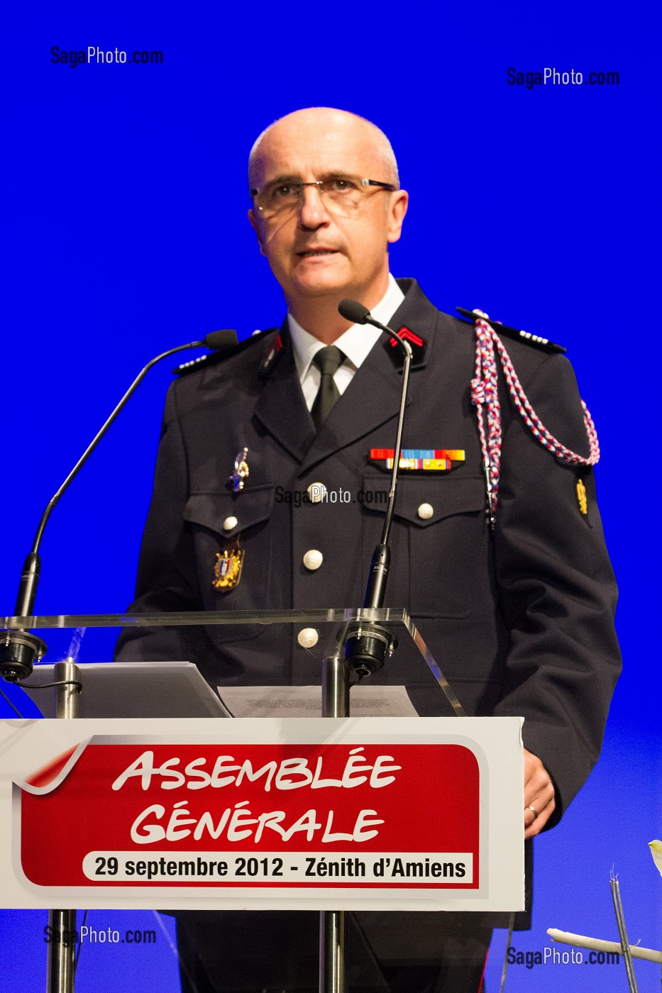 COLONEL ERIC FAURE, PRESIDENT DE LA FNSPF, 119 EME CONGRES NATIONAL DES SAPEURS-POMPIERS DE FRANCE, AMIENS, SOMME (80), FRANCE 