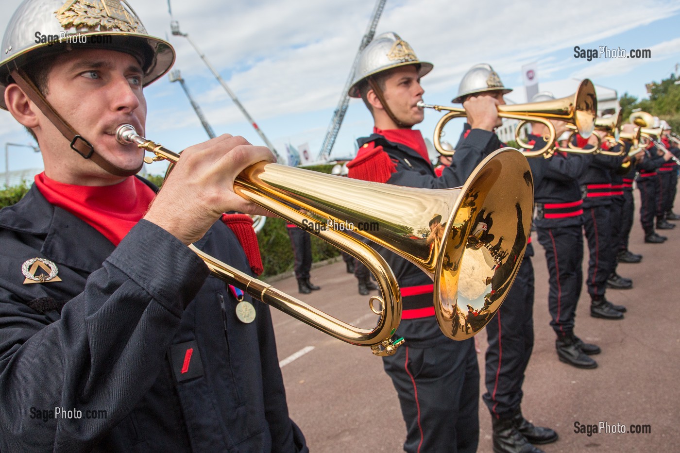 FANFARE DE LA BSPP, BRIGADE DES SAPEURS-POMPIERS DE PARIS, 119 EME CONGRES NATIONAL DES SAPEURS-POMPIERS DE FRANCE, AMIENS, SOMME (80), FRANCE 