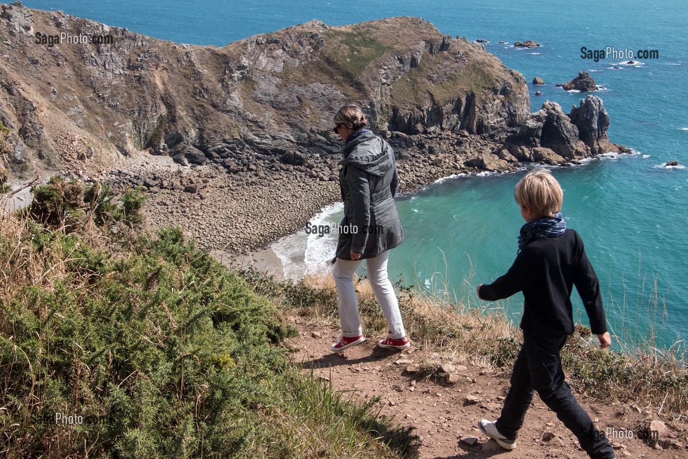PROMENADE AU NEZ DE JOBOURG, MANCHE (50), FRANCE 