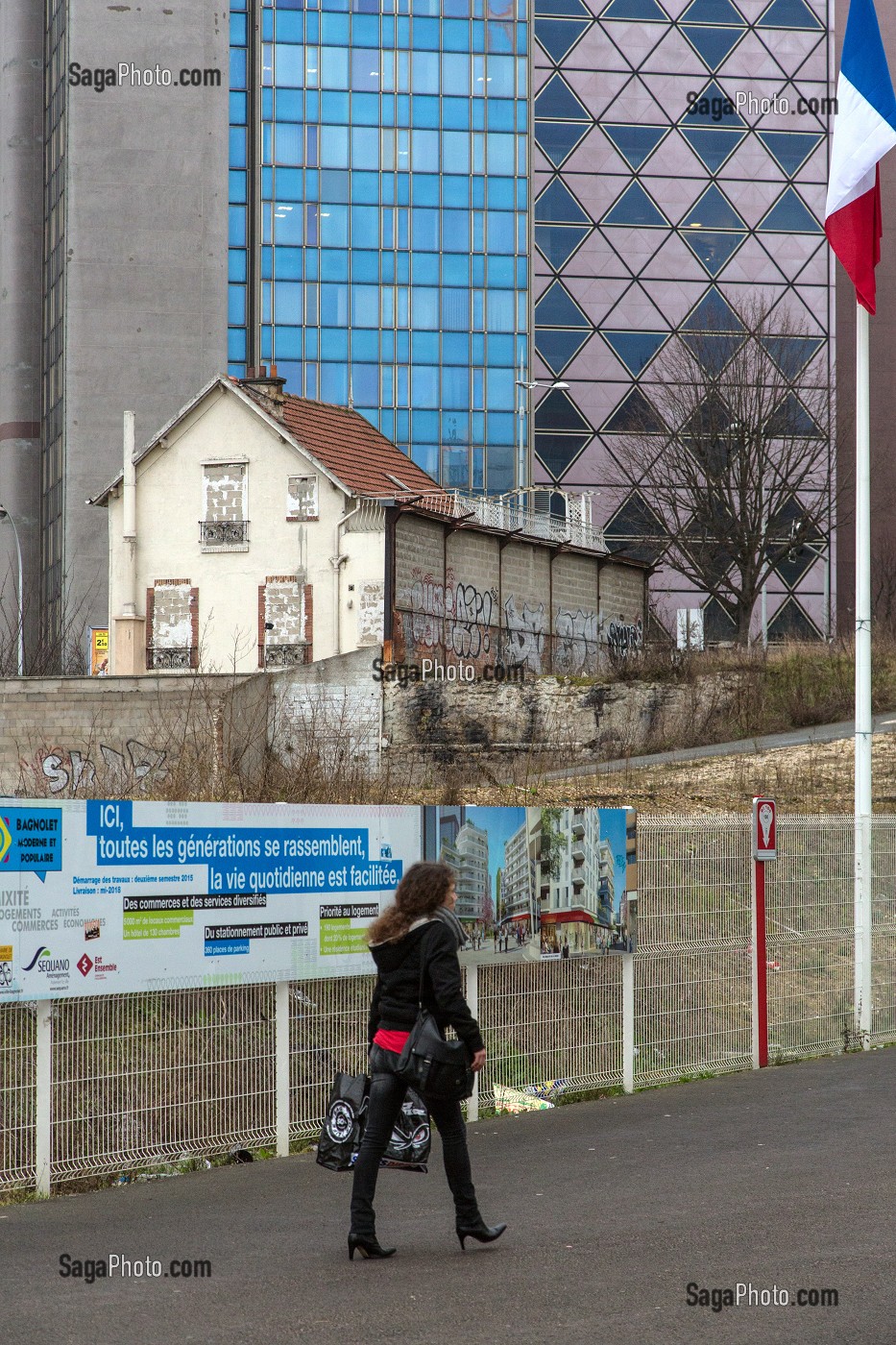 PROJET DE RENOVATION URBAINE DU CENTRE-VILLE (MODERNE ET POPULAIRE), POLE GALLIENI, CENTRE-VILLE DE BAGNOLET (93), FRANCE 
