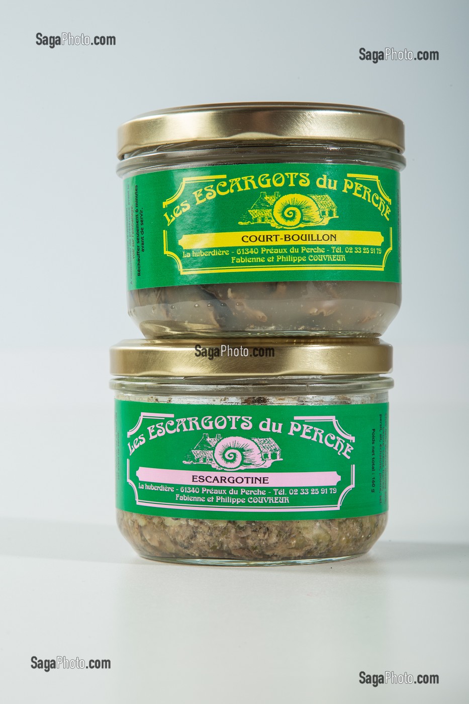 LES ESCARGOTS DU PERCHE EN ESCARGOTINE ET COURT-BOUILLON, PRODUIT DE TERROIR BIO, PHILIPPE COUVREUR, PREAUX-DU-PERCHE (61), FRANCE 