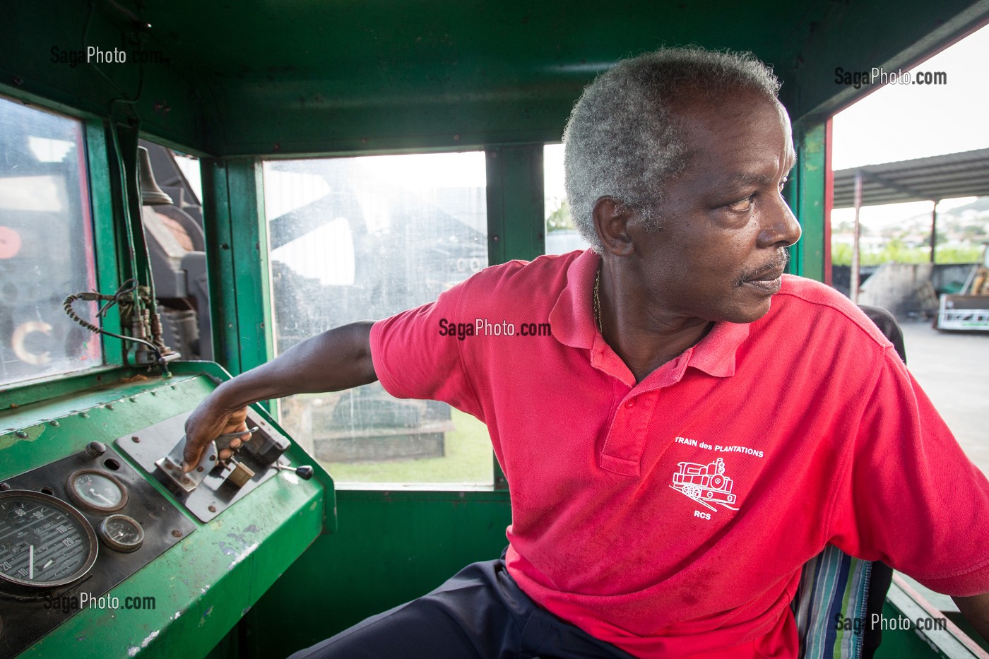 TRAIN DES PLANTATIONS DE L'ASSOCIATION LES RAILS DE LA CANNE A SUCRE AU DEPART DE  LA DISTILLERIE MARTINIQUAISE DES PLANTATIONS SAINT-JAMES, SAINTE-MARIE, MARTINIQUE, ANTILLES FRANCAISES, FRANCE 