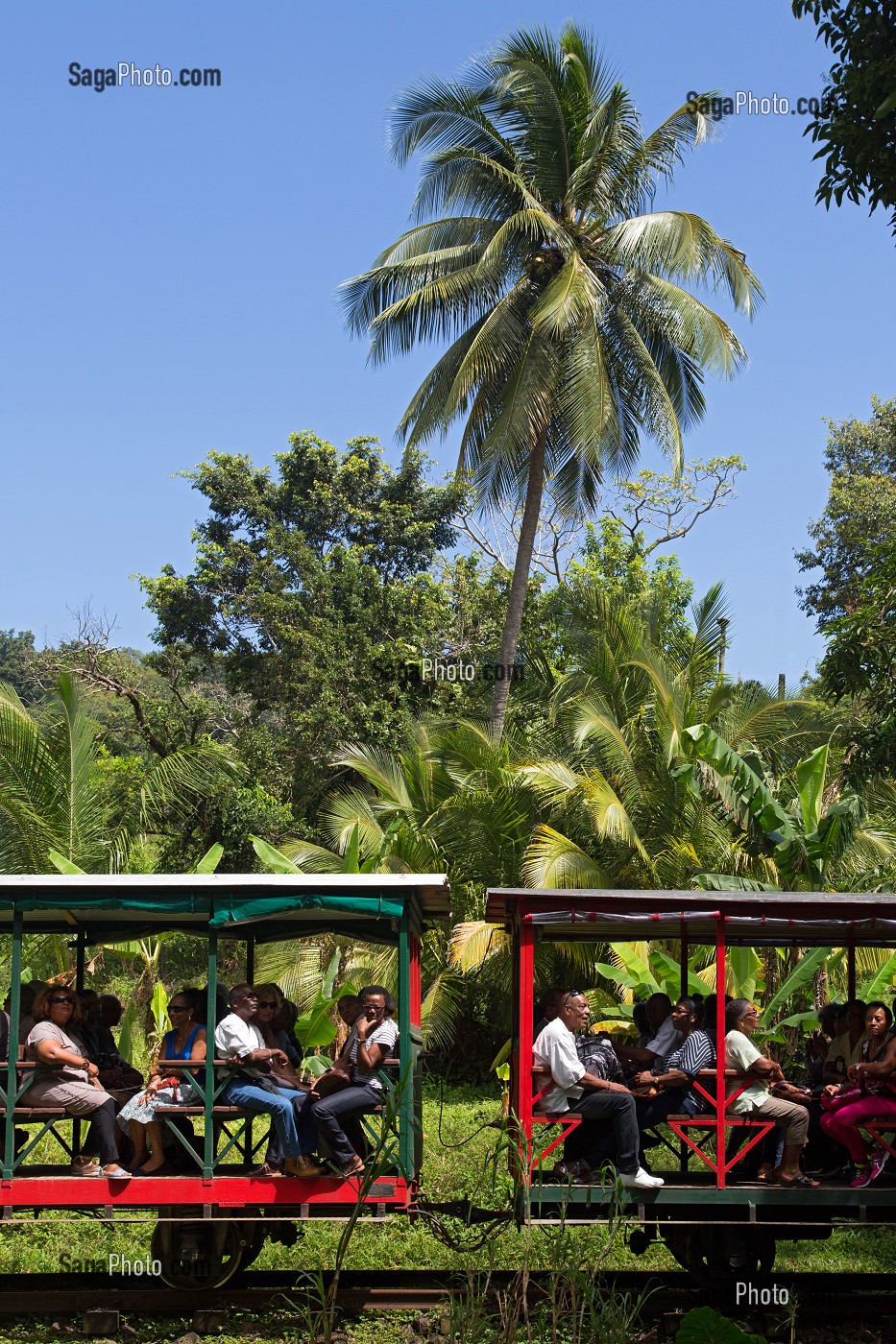 TRAIN DES PLANTATIONS (TOURISTIQUE) DE L'ASSOCIATION LES RAILS DE LA CANNE A SUCRE AU DEPART DE LA DISTILLERIE MARTINIQUAISE DES PLANTATIONS SAINT-JAMES, SAINTE-MARIE, MARTINIQUE, ANTILLES FRANCAISES, FRANCE 