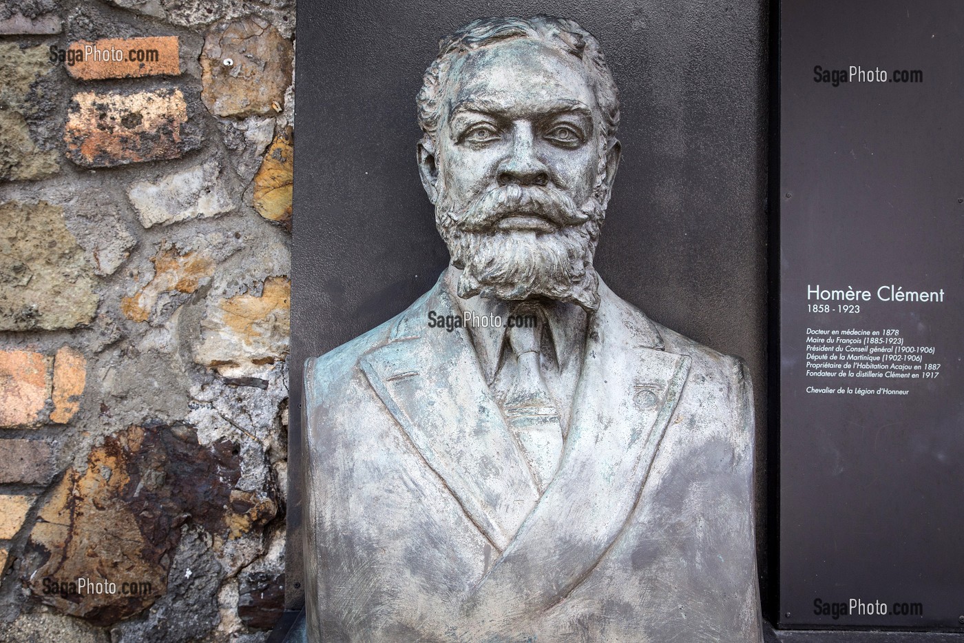 HOMERE CLEMENT (1858-1923), FONDATEUR DE LA DISTILLERIE DE RHUM, HABITATION CLEMENT, HABITATION CLEMENT, DOMAINE DE L'ACAJOU, LE FRANCOIS, MARTINIQUE, ANTILLES FRANCAISES, FRANCE 