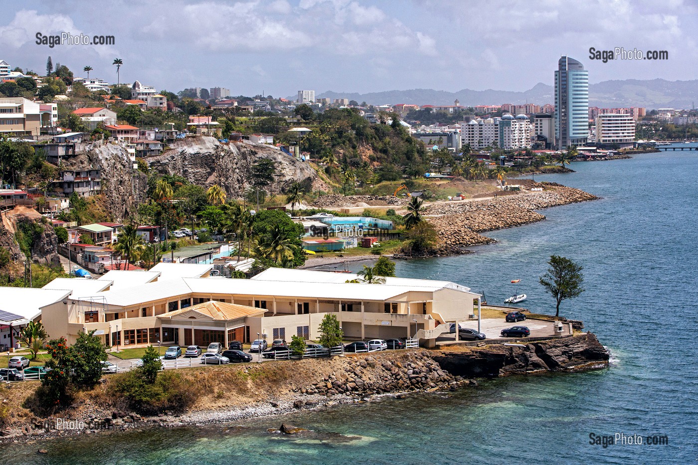 BORDS DE MER, QUARTIER TEXACO, FORT-DE-FRANCE, MARTINIQUE, ANTILLES FRANCAISES, FRANCE 