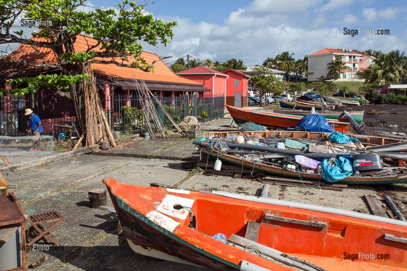 QUARTIER DES PECHEURS, LE ROBERT, MARTINIQUE, ANTILLES FRANCAISES, FRANCE 