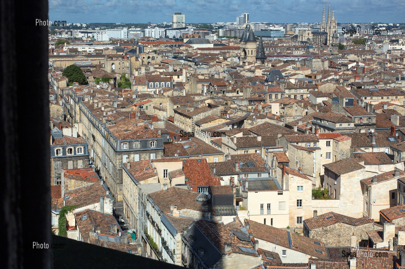 VUE SUR LA VILLE DEPUIS LA TOUR SAINT-MICHEL, VILLE DE BORDEAUX, GIRONDE (33), FRANCE 
