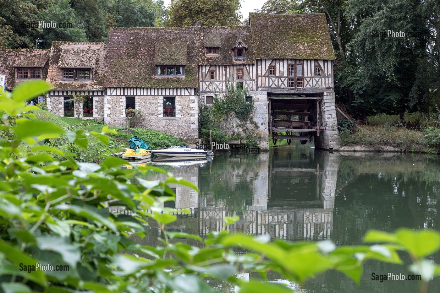 MOULIN D'ANDE OU GEORGE PEREC SEJOURNA 5 ANNEES A PARTIR DE 1965 ET OU IL A ECRIT LE ROMAN 'LA DISPARITION', ANDE (27), FRANCE 