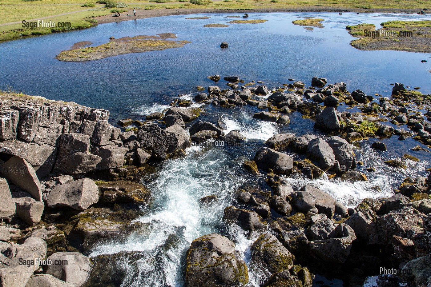 GORGES DE L’ALMANNAGJA, PARC NATIONAL DE THINGVELLIR, LIEU DE L'ANCIEN PARLEMENT OU FUT PROCLAME L'INDEPENDANCE DE L'ISLANDE, SITE CLASSE AU PATRIMOINE MONDIAL DE L'UNESCO, CERCLE D'OR, GOLDEN CIRCLE, ISLANDE 