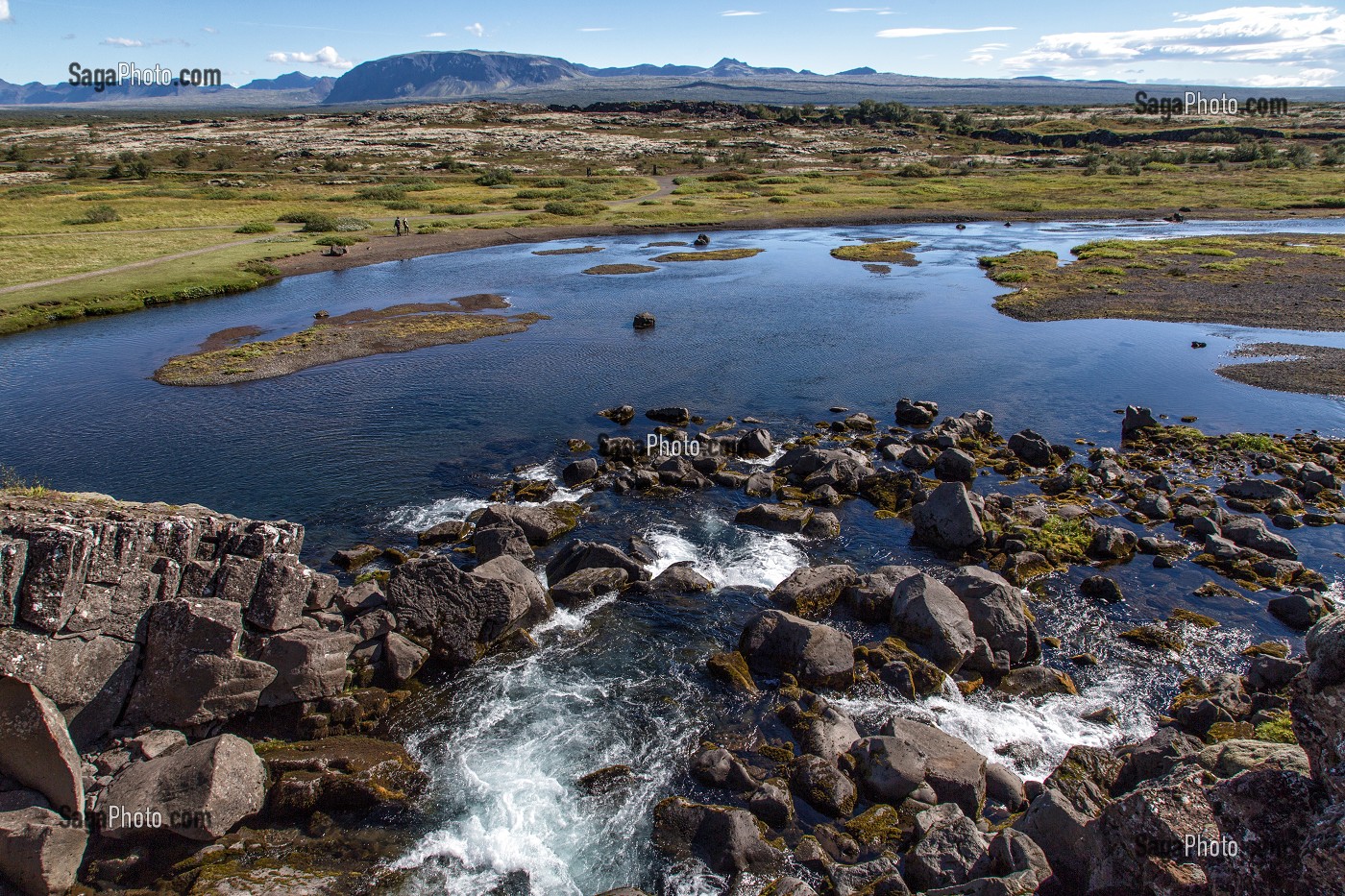 GORGES DE L’ALMANNAGJA, PARC NATIONAL DE THINGVELLIR, LIEU DE L'ANCIEN PARLEMENT OU FUT PROCLAME L'INDEPENDANCE DE L'ISLANDE, SITE CLASSE AU PATRIMOINE MONDIAL DE L'UNESCO, CERCLE D'OR, GOLDEN CIRCLE, ISLANDE 