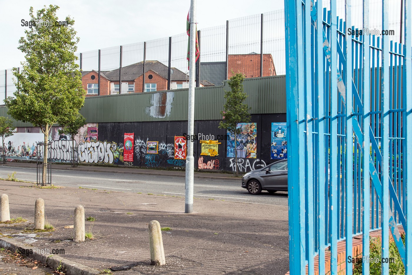 FRESQUES MURALES SUR LE MUR DE LA PAIX, SPRINGMARTIN ROAD, QUARTIER OUEST, BELFAST, ULSTER, IRLANDE DU NORD 