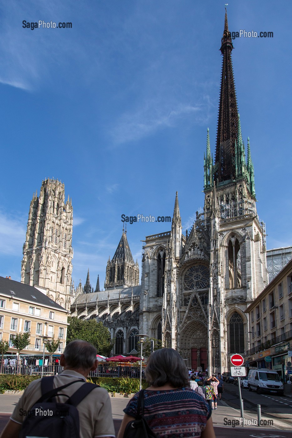 FLECHE DE LA CATHEDRALE NOTRE-DAME, ROUEN (76), FRANCE 