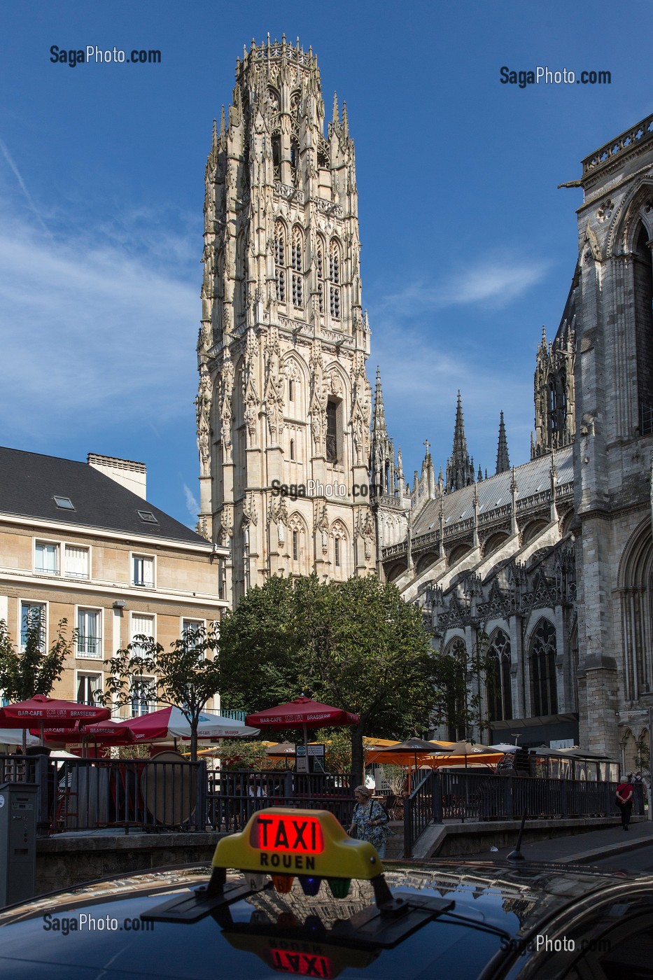 TOUR DE BEURRE QUI A INSPIRE LA TRIBUNE TOWER DE CHICAGO, CATHEDRALE NOTRE-DAME, ROUEN (76), FRANCE 