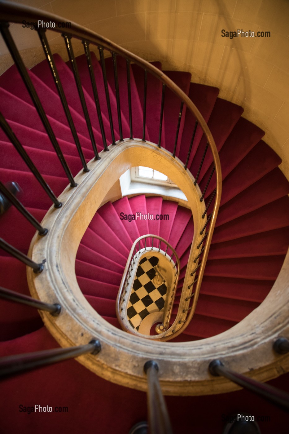 ESCALIER, INTERIEUR DU SENAT, PALAIS DU LUXEMBOURG, CHAMBRE HAUTE DU PARLEMENT FRANCAIS, PARIS (75), FRANCE 