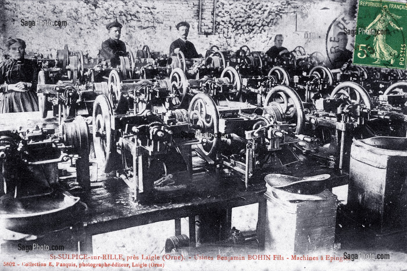USINE BENJAMIN BOHIN FILS, FABRICATION D'AIGUILLES, SAINT SULPICE SUR RISLE, (61) ORNE, BASSE-NORMANDIE, FRANCE 
