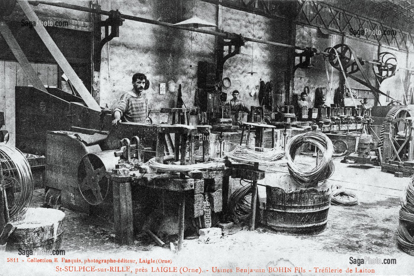 USINE BENJAMIN BOHIN FILS, FABRICATION D'AIGUILLES, SAINT SULPICE SUR RISLE, (61) ORNE, BASSE-NORMANDIE, FRANCE 