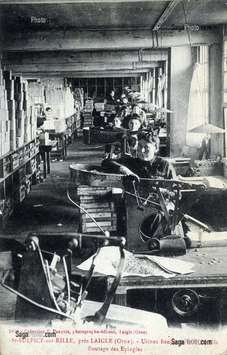 USINE BENJAMIN BOHIN FILS, FABRICATION D'AIGUILLES, SAINT SULPICE SUR RISLE, (61) ORNE, BASSE-NORMANDIE, FRANCE 