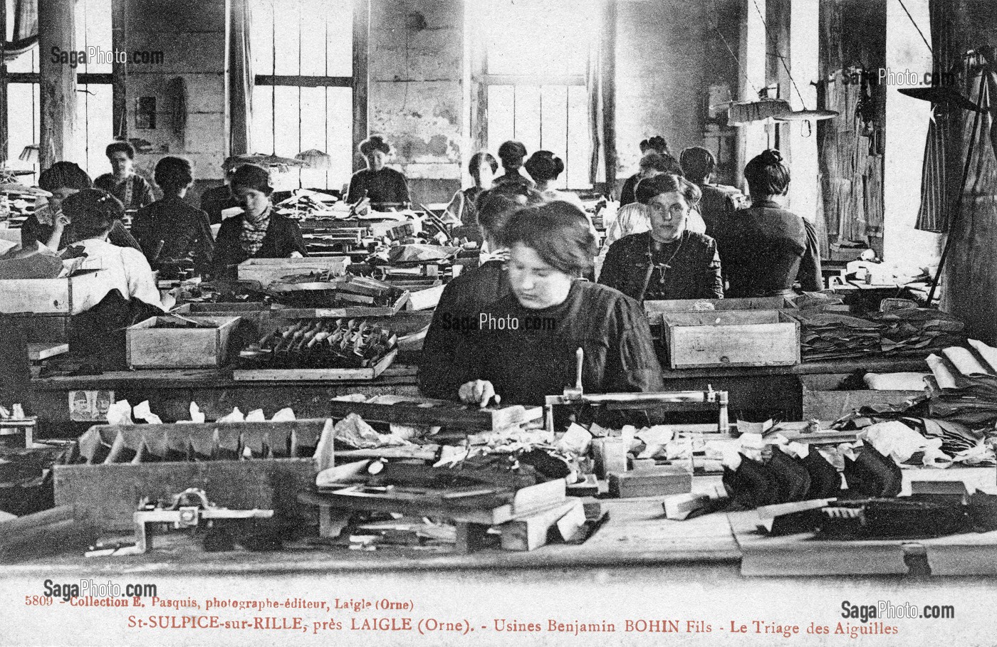 USINE BENJAMIN BOHIN FILS, FABRICATION D'AIGUILLES, SAINT SULPICE SUR RISLE, (61) ORNE, BASSE-NORMANDIE, FRANCE 