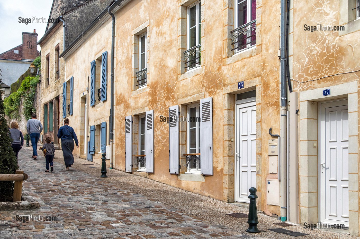 HABITATIONS ET HOTELS PARTICULIERS, RUE DU CHATEAU, BELLEME (61), COMMUNE DU PARC REGIONAL DU PERCHE, VILLAGE DE CARACTERE, NORMANDIE, FRANCE 