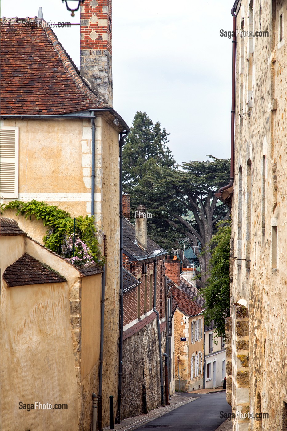 HOTEL PARTICULIER, RUE DE LA HERSE, BELLEME (61), COMMUNE DU PARC REGIONAL DU PERCHE, VILLAGE DE CARACTERE, NORMANDIE, FRANCE 