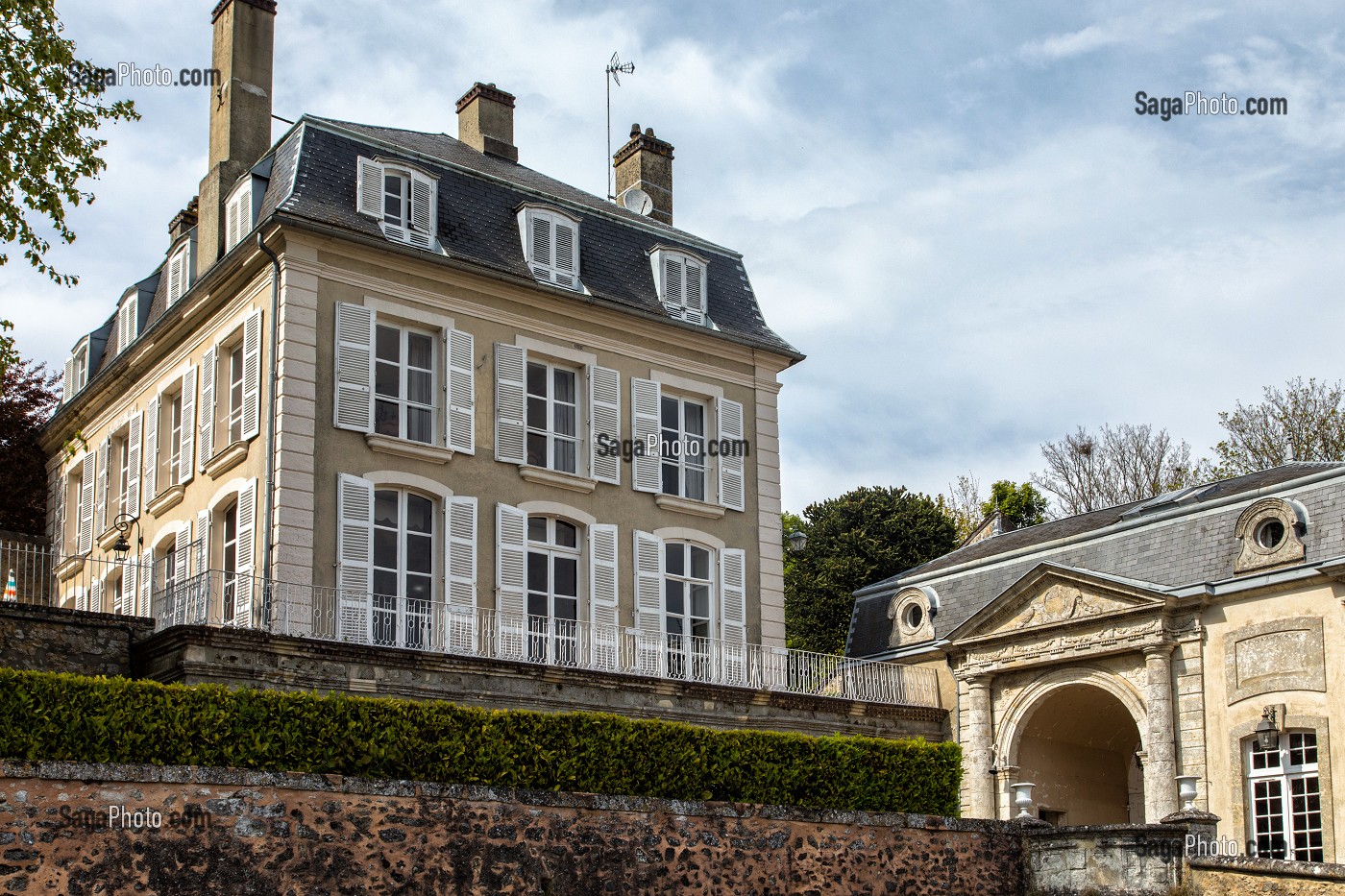 HOTEL PARTICULIER, BOULEVARD BANSARD DES BOIS, BELLEME (61), COMMUNE DU PARC REGIONAL DU PERCHE, VILLAGE DE CARACTERE, NORMANDIE, FRANCE 