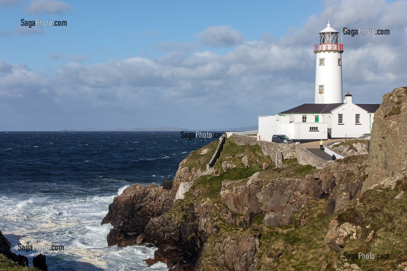 PHARE DE LA PENINSULE DE FANAD, SHANNAG, COMTE DE DONEGAL, IRLANDE 