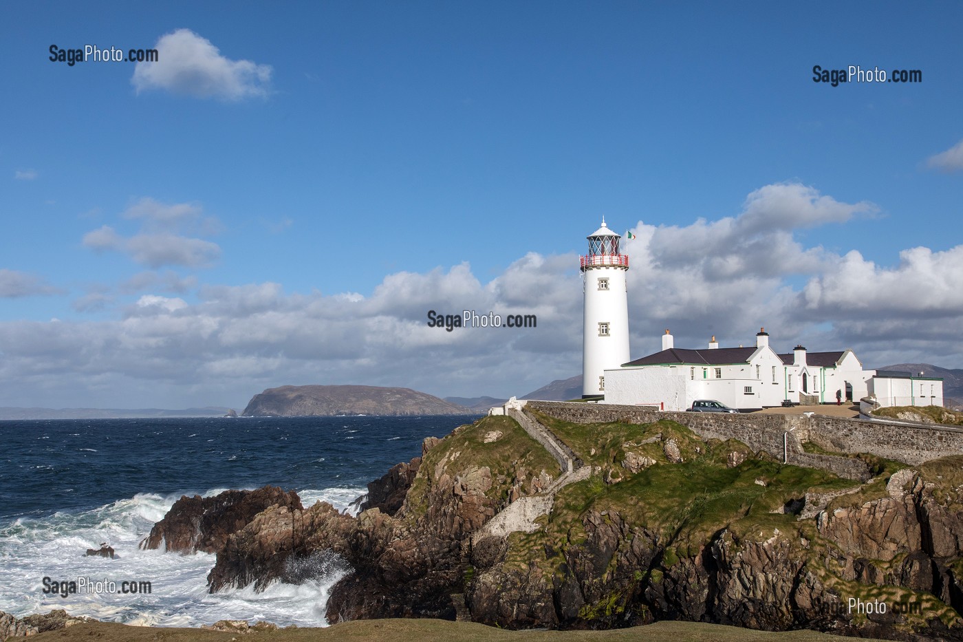 PHARE DE LA PENINSULE DE FANAD, SHANNAG, COMTE DE DONEGAL, IRLANDE 