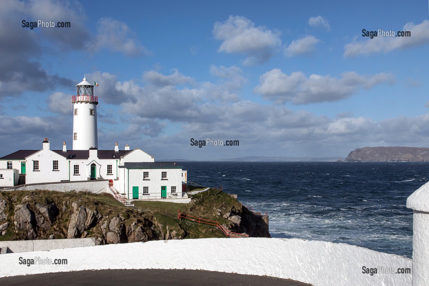 PHARE DE LA PENINSULE DE FANAD, SHANNAG, COMTE DE DONEGAL, IRLANDE 