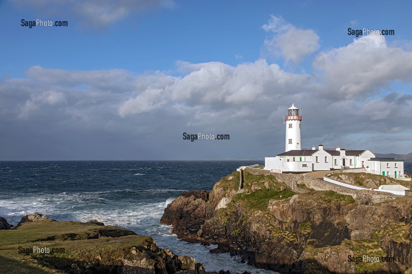 PHARE DE LA PENINSULE DE FANAD, SHANNAG, COMTE DE DONEGAL, IRLANDE 