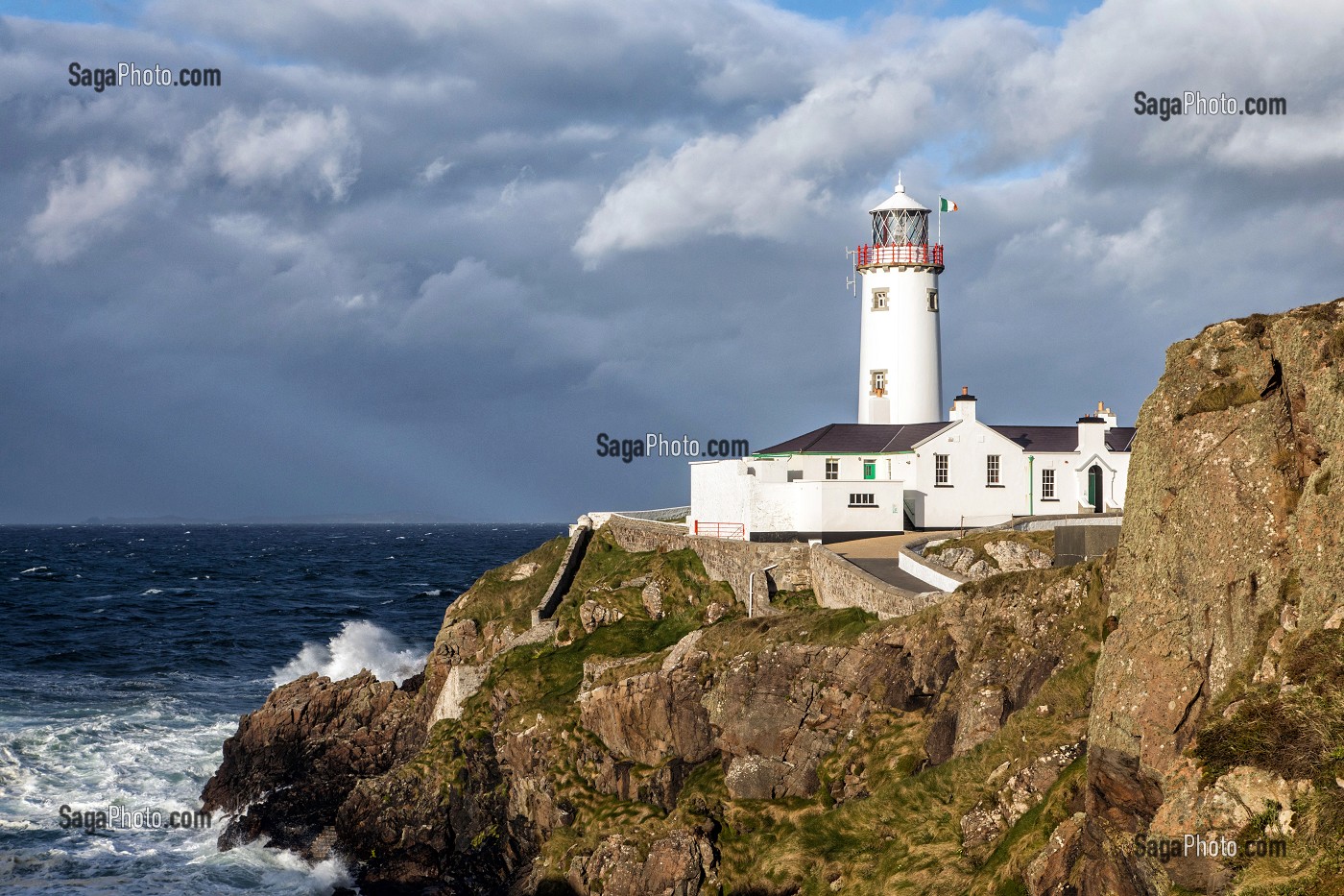 PHARE DE LA PENINSULE DE FANAD, SHANNAG, COMTE DE DONEGAL, IRLANDE 