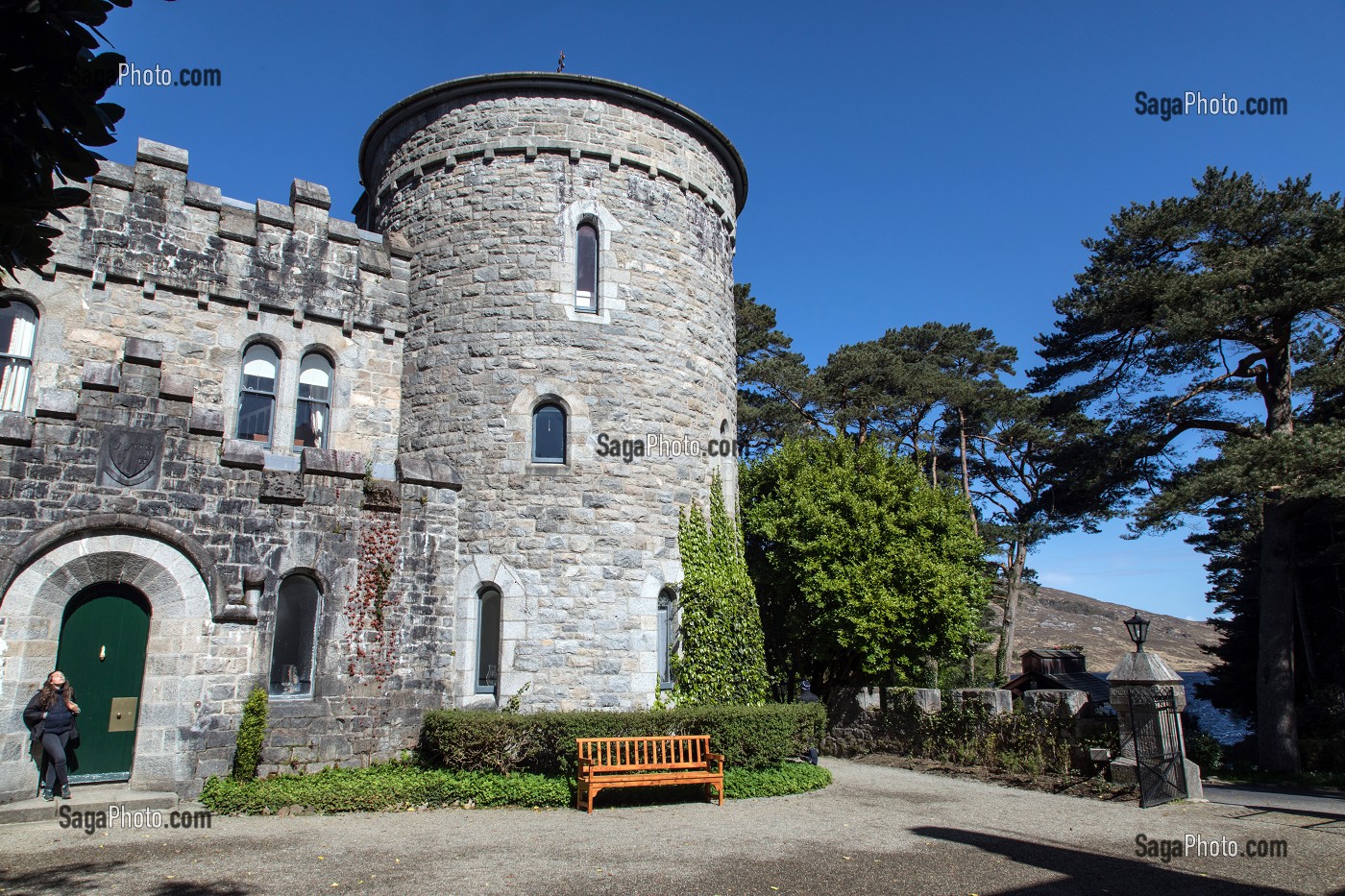 JARDIN ET CHATEAU, PARC NATIONAL DE GLENVEAGH, COMTE DE DONEGAL, IRLANDE 