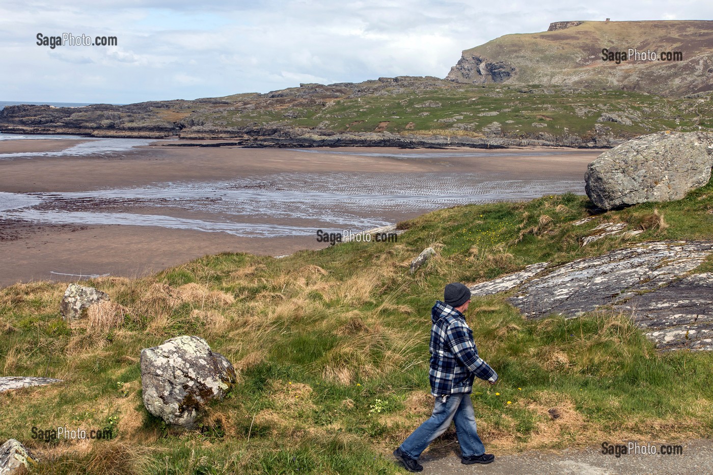 PLAGE DE GLEANN CHOLM CILLE, COMTE DE DONEGAL, IRLANDE 