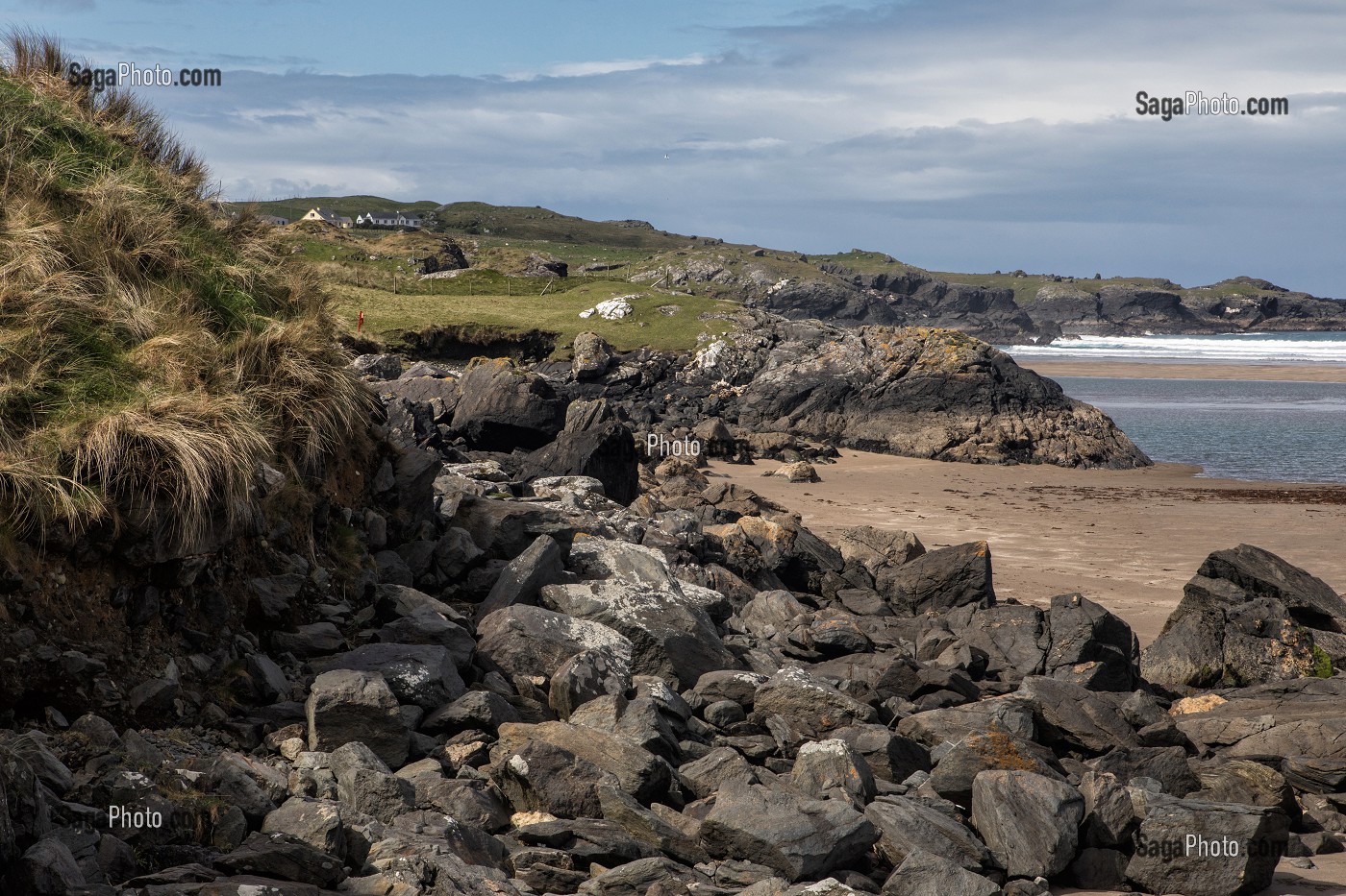 PLAGE DE GLEANN CHOLM CILLE, COMTE DE DONEGAL, IRLANDE 