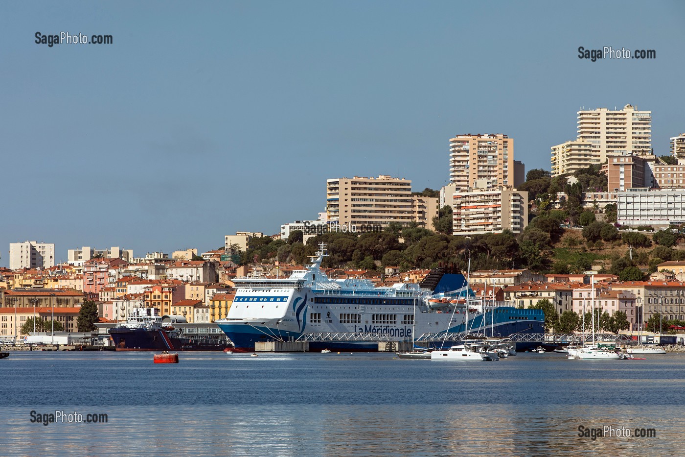 BATEAU DE CROISIERE 'LA MERIDIONALE', BAIE D'AJACCIO, CORSE-DU-SUD, FRANCE 