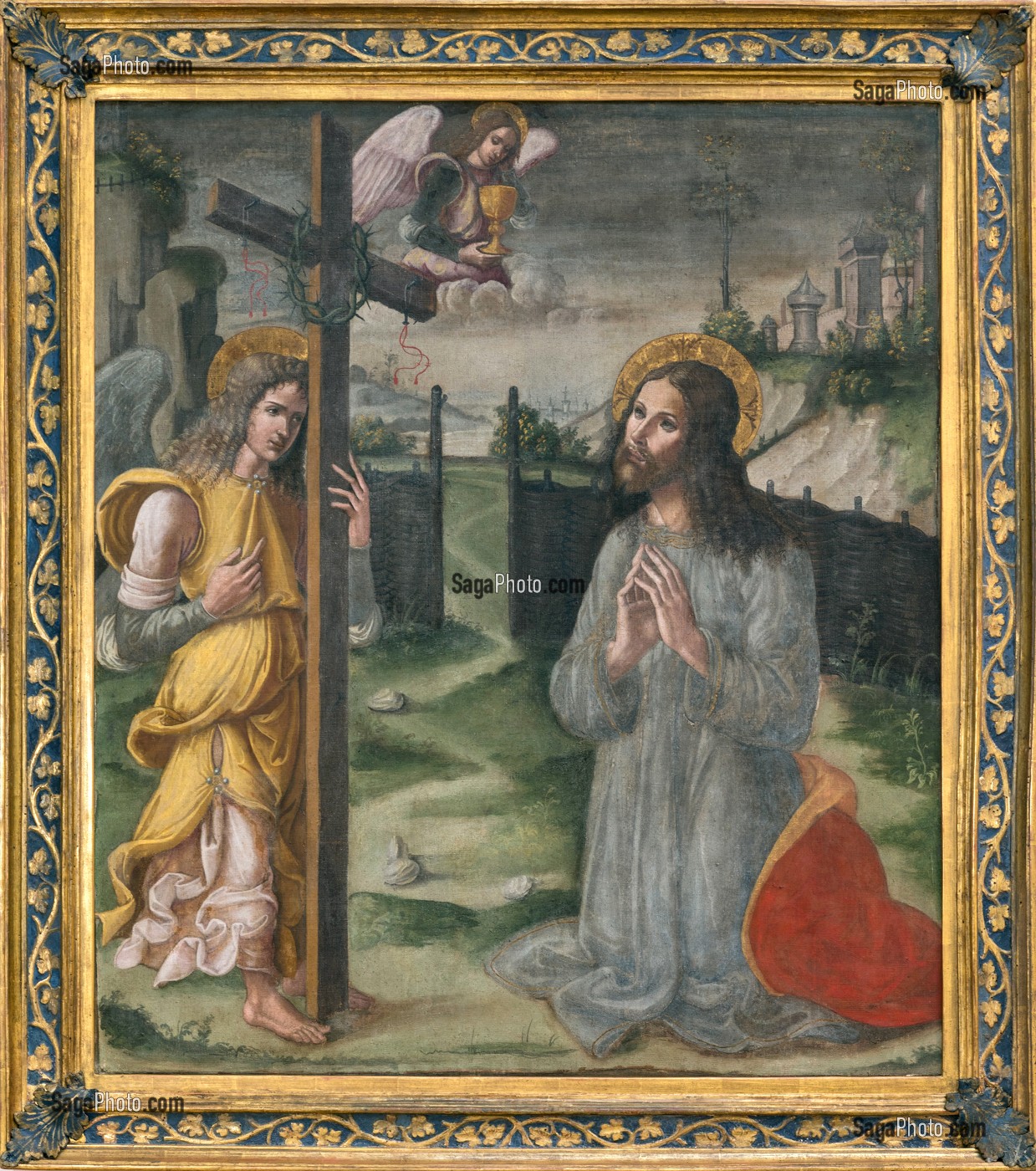 LE CHRIST AU JARDIN DES OLIVIERS, ITALIE, EMILIE, DETREMPE SUR TOILE FIN XV EME SIECLE, MUSEE DU HIERON, PARAY-LE-MONIAL (71), FRANCE 