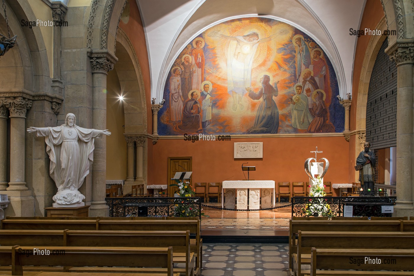 CHAPELLE DU MONASTERE DE LA VISITATION DITES DES APPARITIONS CONSTRUITE 1633 DEDIEE A SAINTE MARGUERITE-MARIE, PARAY-LE-MONIAL (71), FRANCE 