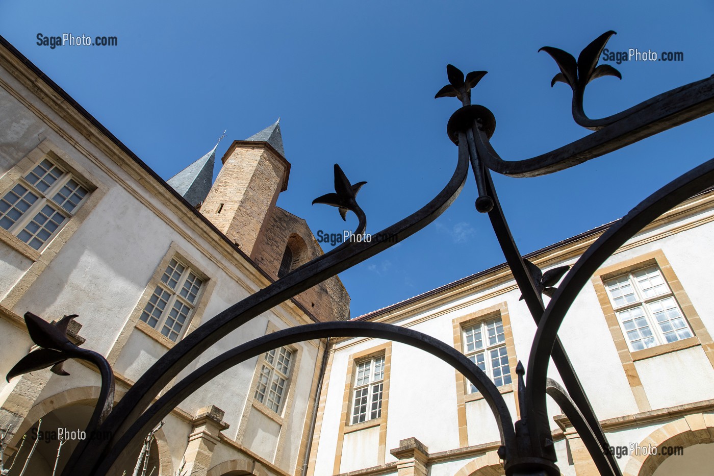 LE PUIT DANS LE JARDIN DU CLOITRE, ANCIENNE PRIEURALE NOTRE-DAME, BASILIQUE DU SACRE COEUR, PARAY-LE-MONIAL (71), FRANCE 