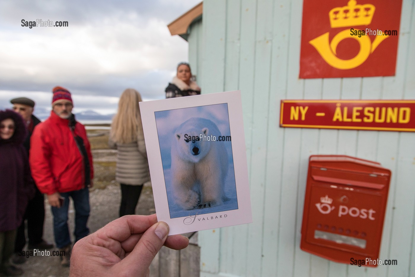 BUREAU DE POSTE DU VILLAGE DE NY ALESUND, LOCALITE LA PLUS AU NORD DU MONDE (78 56N), SPITZBERG, SVALBARD, OCEAN ARCTIQUE, NORVEGE 